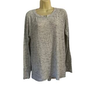 Spring + Mercer Space Dye Tee Size M Heather Gray Long Sleeve Tee Tunic